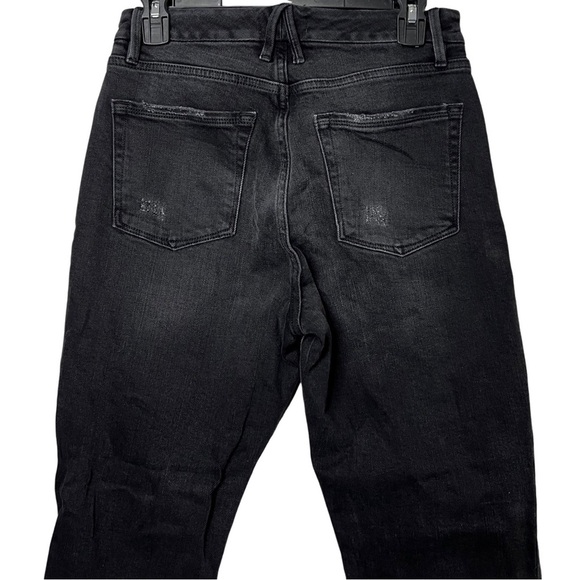 Good Classic Ripped High Waist Straight Leg Jeans In Black Size 6/28 - Picture 6 of 7